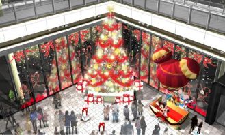 丸ビル会場のクリスマスツリーイメージ。(C)Disney