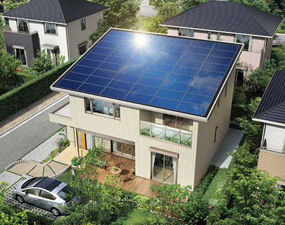 「エコ・コルディス」外観イメージ。太陽光パネルで屋根をつくる発想が評価された