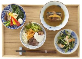 宮城の食材を使用したメニューを提供。Aセット(1
