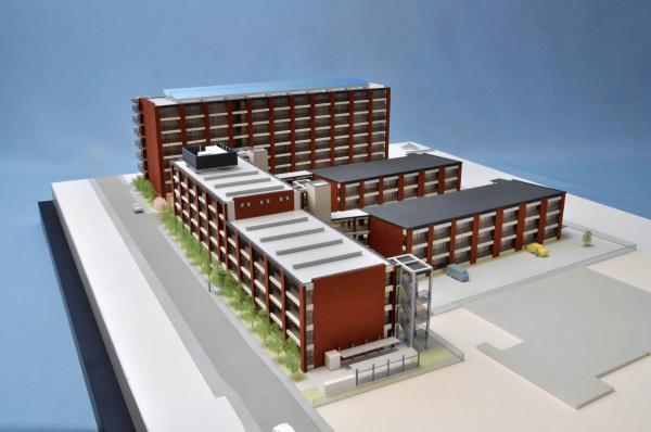 「釜石市上中島町復興公営住宅第II期」模型