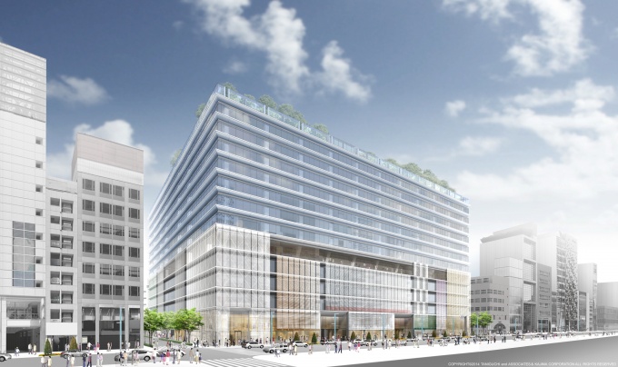 「銀座六丁目10地区第一種市街地再開発事業」の外観イメージ