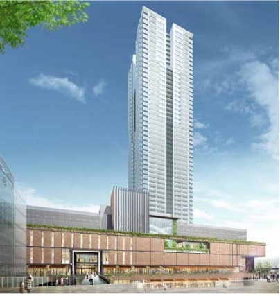 「(仮称)よみうり文化センター(千里中央)再整備事業」の外観イメージ
