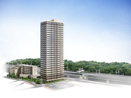 「王子飛鳥山ザ・ファースト タワー&レジデンス」完成予想図。北区では最高層のマンションとなる