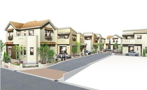「花と果樹の街-春日部緑町-」外観パース