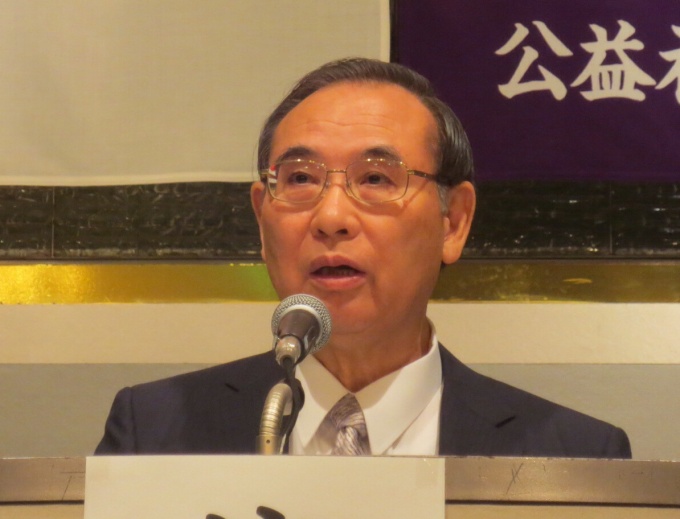 「不動産取引士への名称変更で、社会的認知度も高まる。社会のリーダーとして、地域社会への貢献、不動産業の発展に尽力してほしい」と語る、全日・林 直清理事長
