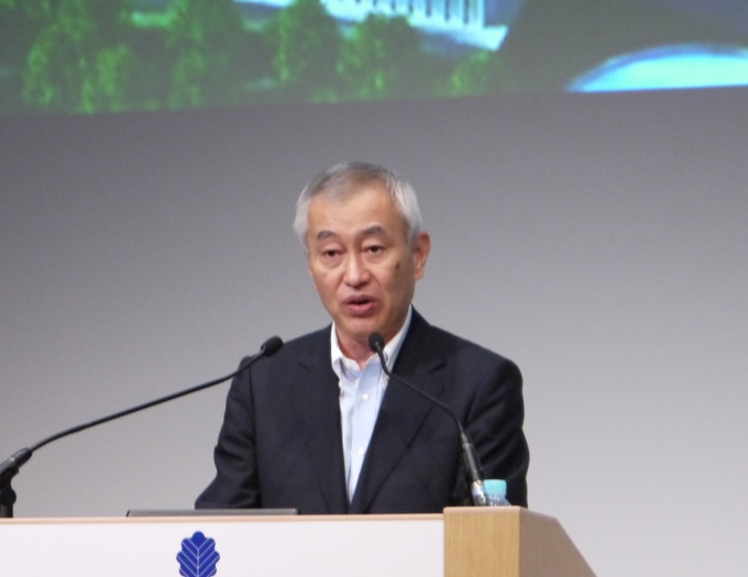 「柏の葉は世界をリードするスマートシティのモデル都市となる」と語る菰田正信社長