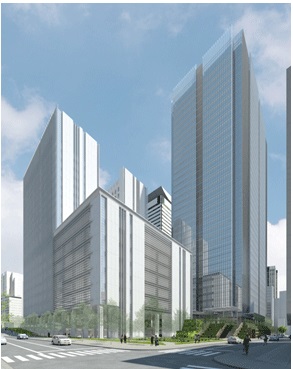 「虎ノ門二丁目地区第一種市街地再開発事業」完成予想