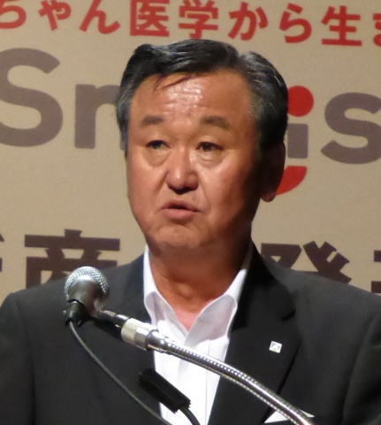 「既存技術を生かして赤ちゃんにやさしい住宅をつくる」と話したトヨタホーム取締役社長の山科氏