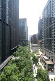 国土交通大臣賞を受賞した「大手町の森」