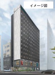 銀座7丁目の土地に建設予定のホテルイメージ図