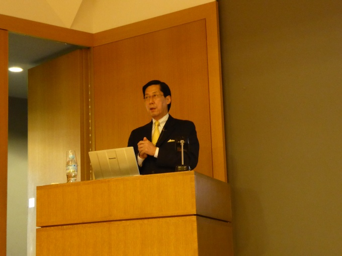 聴講した会員に「現場力」の向上を説いた遠藤氏