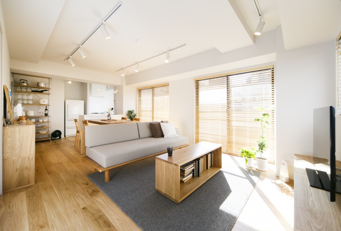 「MUJI HOUSE企画・設計プラン」では、モデルルームの家具も無印商品のものを採用し、生活がイメージできる空間にした