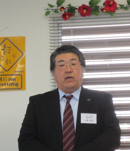 「この工法は、(財)日本建築総合試験所より建築技術性能照明を取得しており、現在、特許を出願している」と話す上島取締役