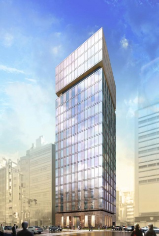 「(仮称)銀座8丁目ホテル計画」完成予想図