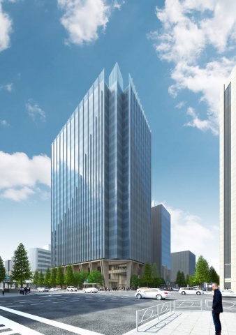 「虎ノ門駅前地区第一種市街地再開発事業」で開発予定の複合ビル完成予想図