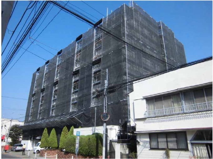 「楽巻君」を試験採用した大規模修繕工事物件の外観