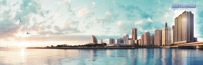 「BLUE HARBOR TOWER みなとみらい」外観完成予想CG