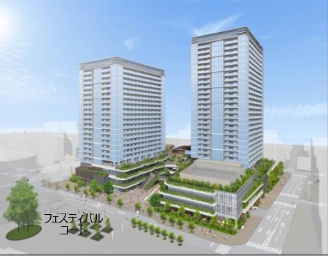 「武蔵小金井駅南口第2地区第一種市街地再開発事業」イメージ