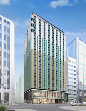 「三井ガーデンホテル京橋」の外観完成予想図