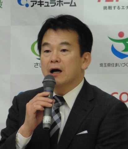 「スマートコミュニティ開発のモデルとして全国に発信していきたい」と話す清水市長