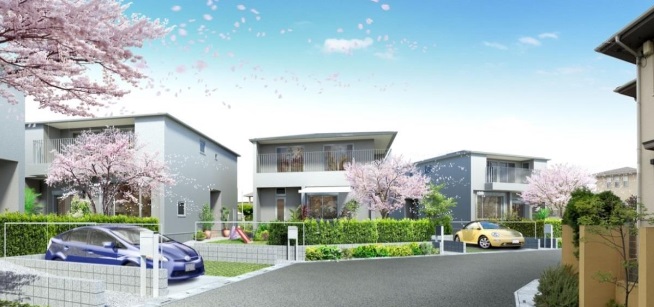 「リフレの杜“コミュニティガーデン街区”」完成予想CGパース