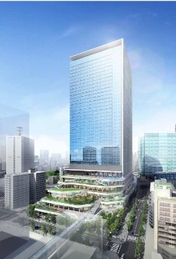 「(仮称)竹芝地区開発計画」A街区の外観