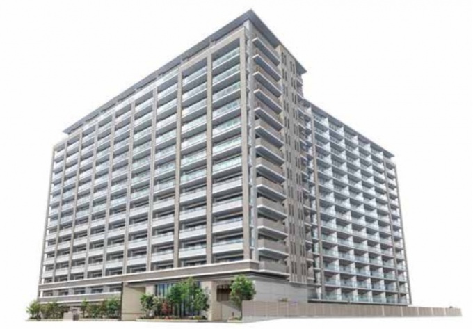 分譲マンション「プレミスト千早中央公園」外観パース
