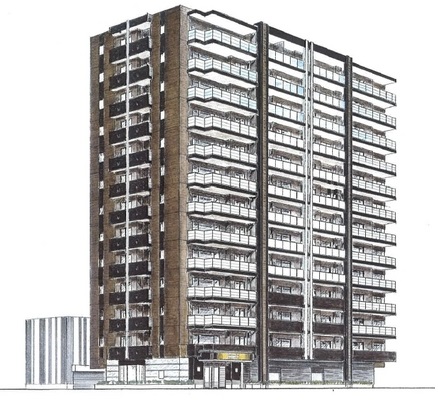 分譲マンション「プレミア<長岡表町>」外観完成図