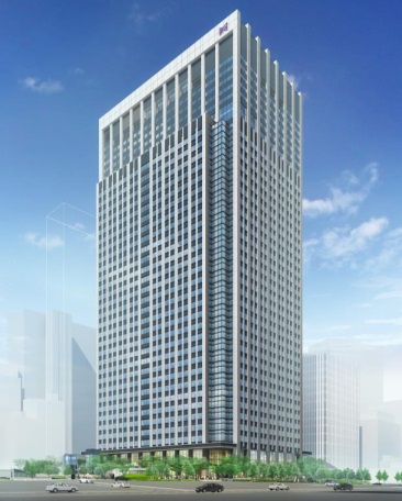「虎ノ門トラストタワー」外観完成予想図