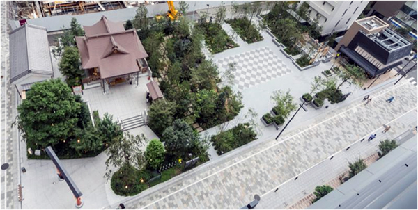 「日本橋室町東地区開発計画」の一部、福徳神社と「日本橋本町二丁目特定街区開発計画」の一部、福徳の森