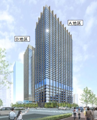 「西新宿五丁目北地区防災街区整備事業」完成予想図
