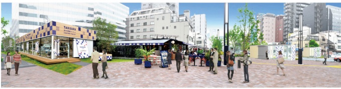 「新虎通り」にスタンド、カフェなどがオープンする