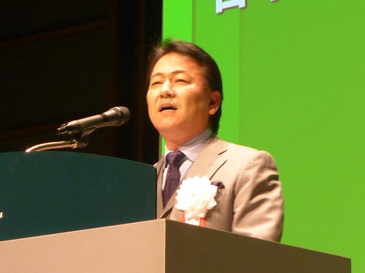 「組合員の皆さまに、防災リーダーになると宣言していただきたい」と話す、小野秀男理事長