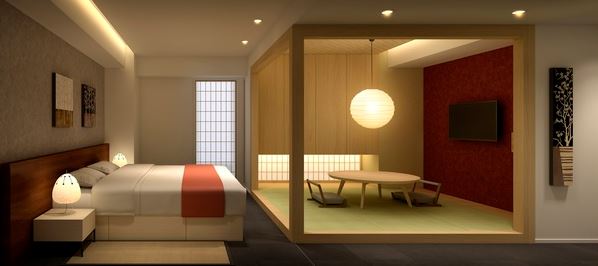 コスモスイニシアが開発・運営するアパートメントホテルの客室イメージ