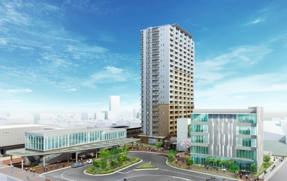 「JR春日井駅南東地区 第一種市街地再開発事業」完成イメージ