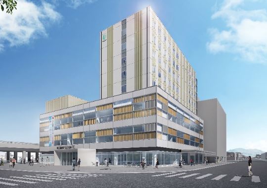 「小松駅南ブロック複合施設建設事業」完成予想図