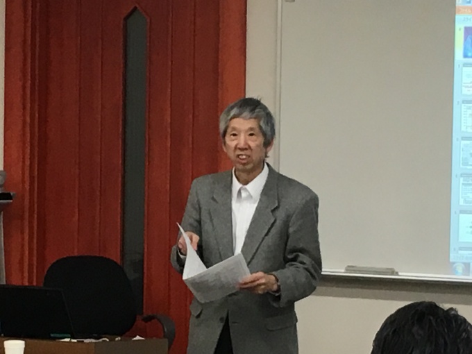 新会長の前川氏。「中古住宅市場における情報の非対称性とそれに対する対策」をテーマに講演した