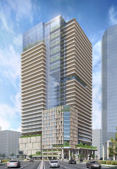 「虎ノ門」駅近くに28階建て大規模複合ビル